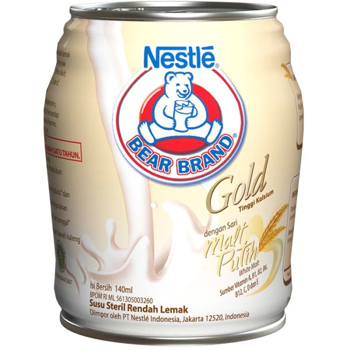

Bear Brand Susu Encer Gold Malt Putih 140Ml