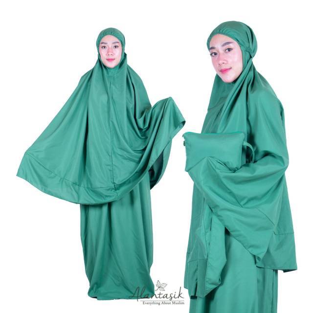 Alantasik - Mukena Viral Yurie / Mukena murah Polos Super Silky telekung Jumbo R.12