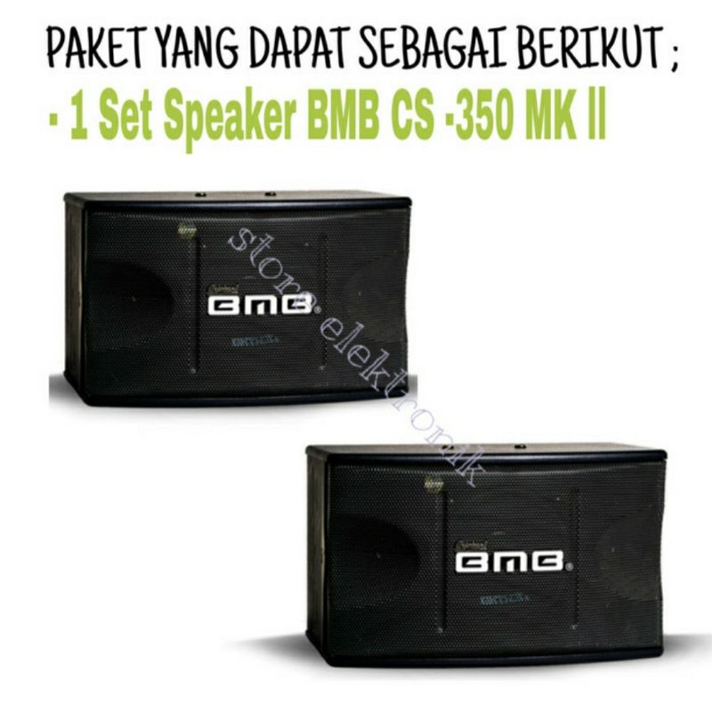 Paket Karaoke System Speaker BMB CS 350 MK ll 8 Inch 1 Set Komplit