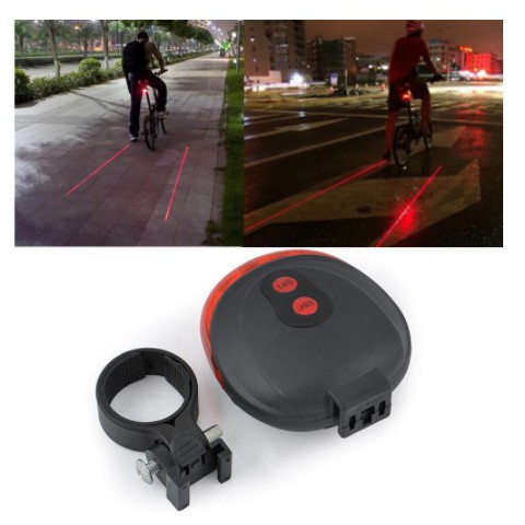 [SEPEDA] - TaffLED Bicycle Laser Strobe Taillight 5 LED / Lampu LED Sepeda - SL-116 - Red