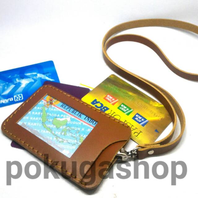 

Id card holder / nametag kulit asli full / id tag holder / unisex / dompet id card / kulit sapi asli