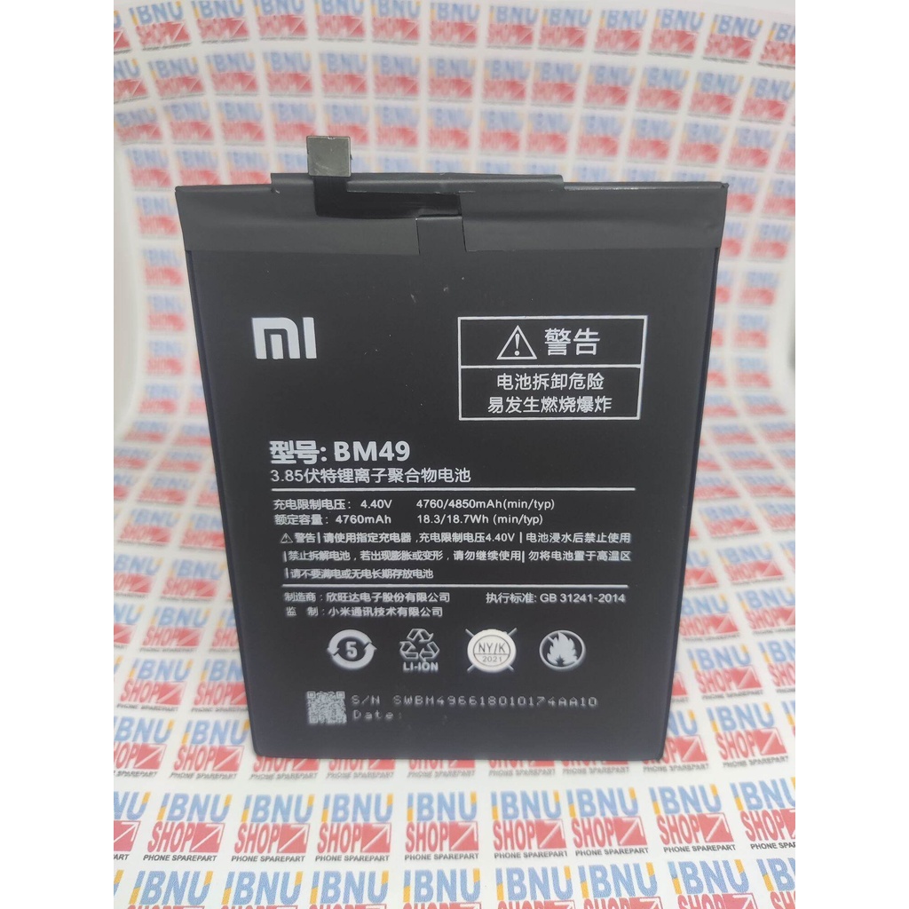 Baterai XiaoMi BM49 Mi Max 1 Original Batre Batrai Battery BM 49 HP Xiao Mi Redmi