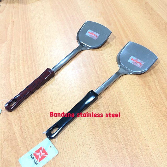 Susuk sutil spatula stainless steel murah gagang plastik 210