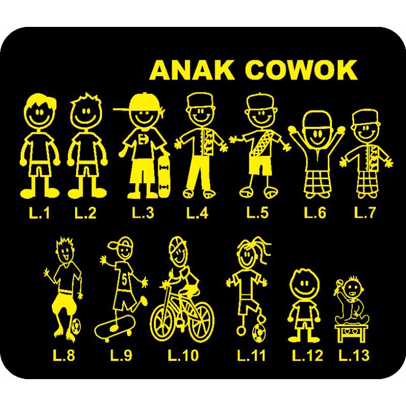 stiker happy family /Wajib baca deskripsi