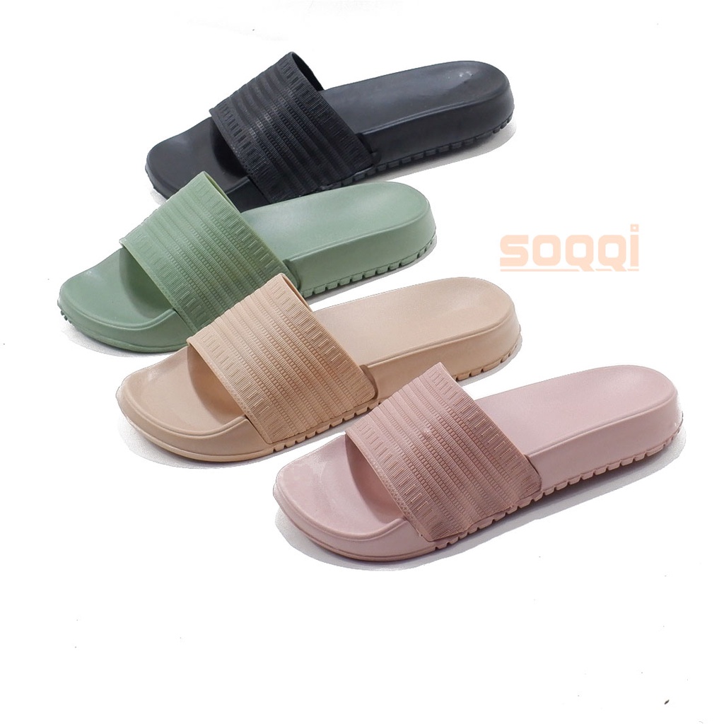 Sandal slop wanita import original sendal selop jely cewek dewasa slip on branded irsoe 211 3B terbaru  promo keren cod murah 36 40