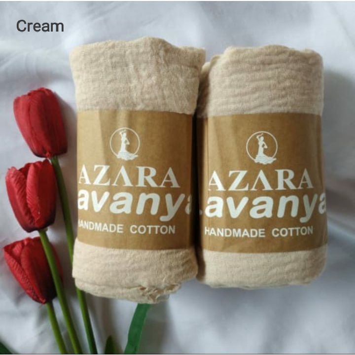 pashmina kusut polos / hijab pashmina crinkle premium-cream