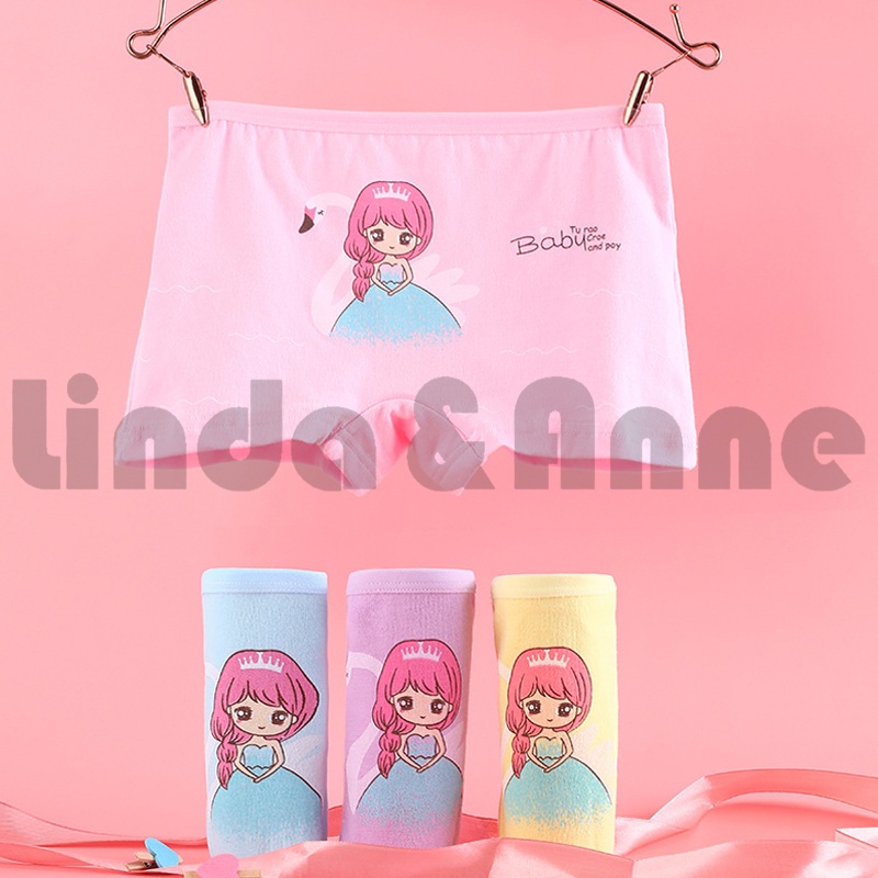 CD Boxer Anak Perempuan Motif Princess Bahan Katun Halus - Celana Dalam Anak Perempuan Murah