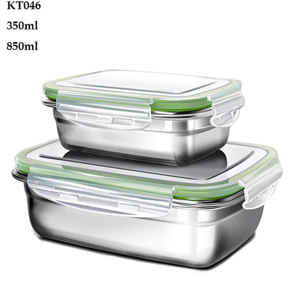 Grab Medan * COD PERALATAN MASAK, HOMEFAVOR KOTAK MAKAN BENTO LUNCH BOX STAINLESS STEEL 850ML -