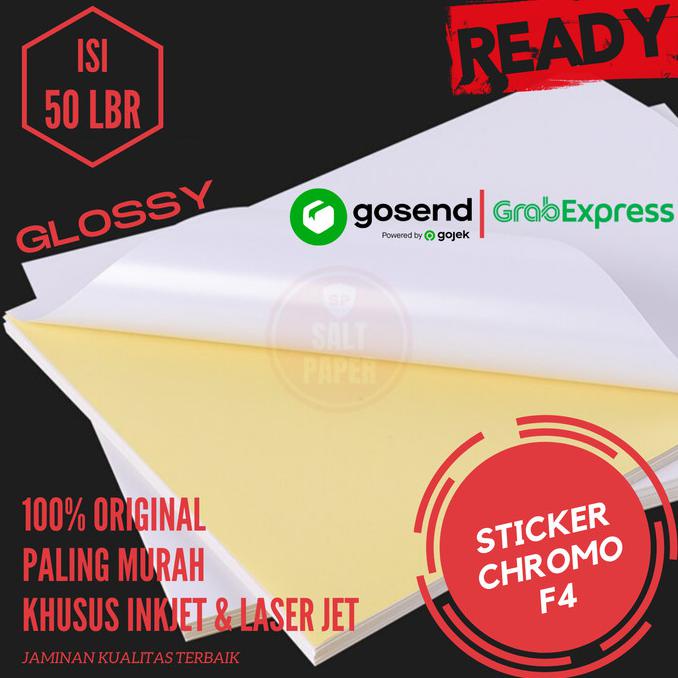 

Gilaa!!! Kertas Stiker Chromo Glossy F4 -50Lbr / Kertas Stiker / Sticker Cromo Hemat