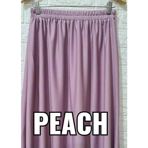 ROK KERJA WANITA POLOS BASIC ROK HYGET SUPER PREMIUM POLOS /ROK POLOS HYGET PREMIUM  / ROK BASIC HYGET PREMIUM-Peach