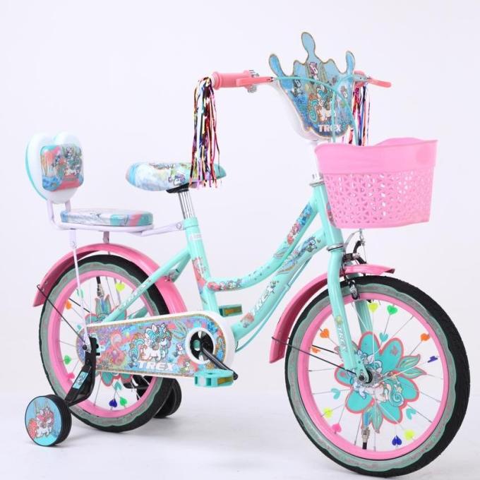 Sepeda Anak Perempuan Mini 16 Inch TREX BIKE - Pink Muda Original