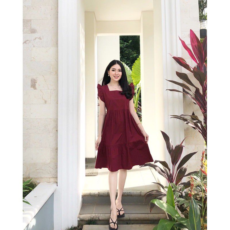 Kim Dress - Dress Wanita / Dress Katun / Summer Dress / Midi Dress / Dress Casual / Pakaian Wanita