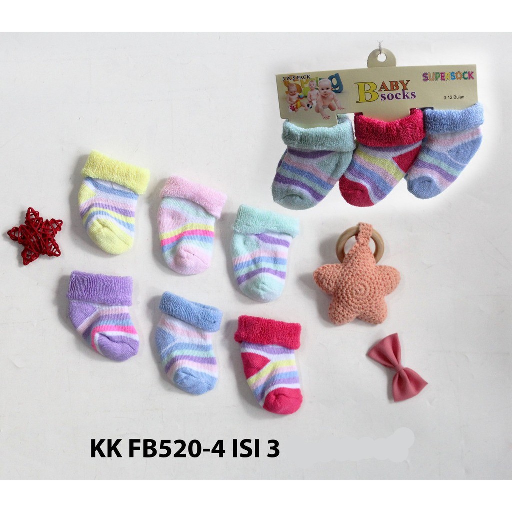 Kaos Kaki Bayi isi 3 Psg Baby  Kingdom SNI /  Winteku 3 Pasang Kaos kaki Bayi Newborn 0 -1 Tahun SNI Bahan lembut 25 26 520-1 520 - 2 520-3 520-4 888 889  899 996 480-1 480-3