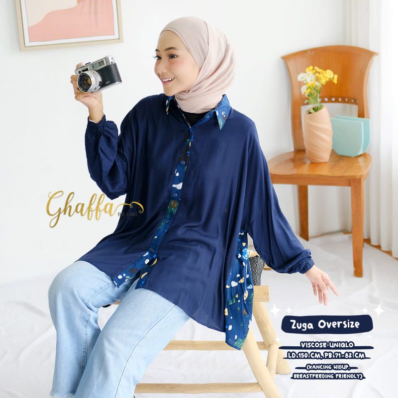 Zuga oversize blouse motif by ghaffa the label