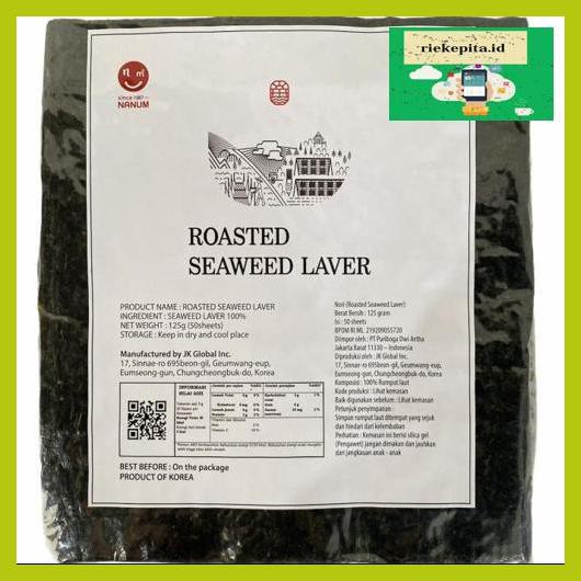 

5Yer67R- Manjun Sushi Nori - Seaweed 50 Lembar T7Rty67-