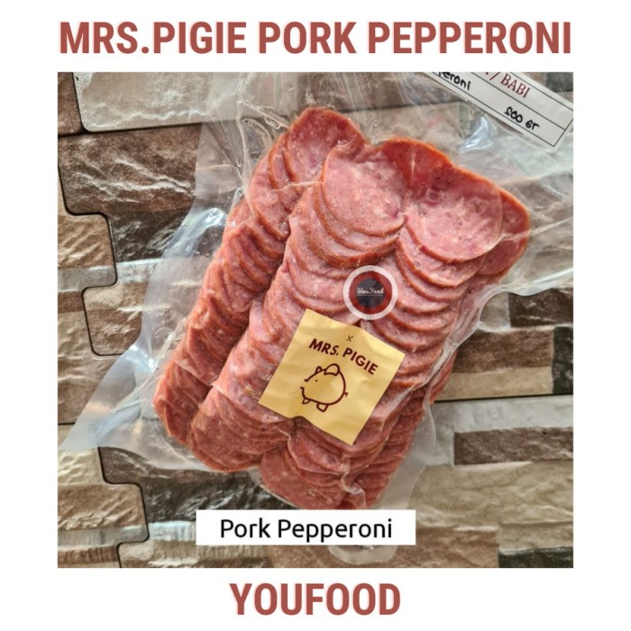 

Daging babi Pepperoni - PORK PEPPERONI, Mrs.Pigie - Premium