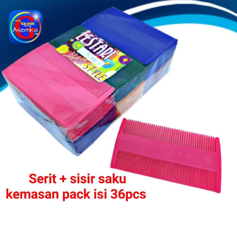 GPA Sisir Serit Saku Bahan plastik warna basmi kutu dan ketombe grosir (36pcs)