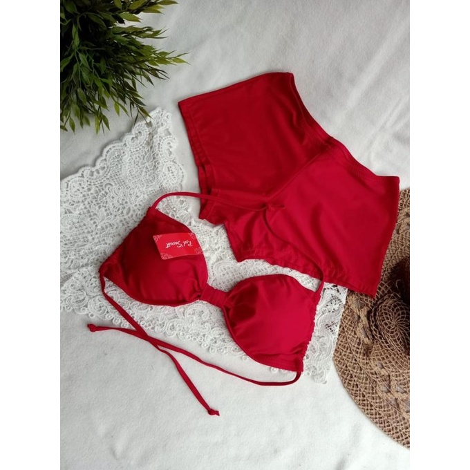 BIKINI BIKINI PANTAI SEXY RED (BK.3306) BIKINI BEACHWEAR WANITA
