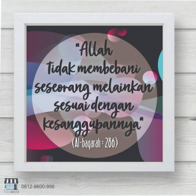 TOKO MESTA Hiasan Dinding Islamic Quote in Frame