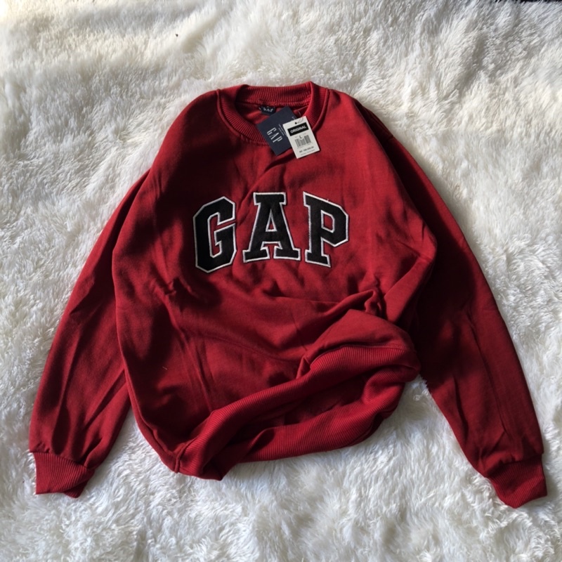 Crewneck GAP Hijau Botol Bordier Premium Original