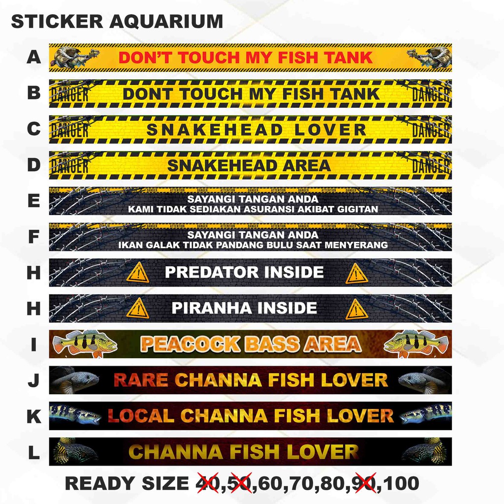 

STIKER STIKER Predator aquarium size 70 & 80cm