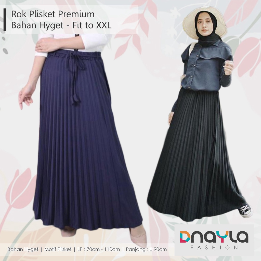 Rok Plisket Premium / Rok Plisket Tali Lonceng / Rok Plisket Premium Murah / Fit To XXL