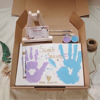[TERMASUK EASEL] DIY Handprint Painting Kit by Sweetie Seasons | Canvas Lukis Set | Easel Lukisan
