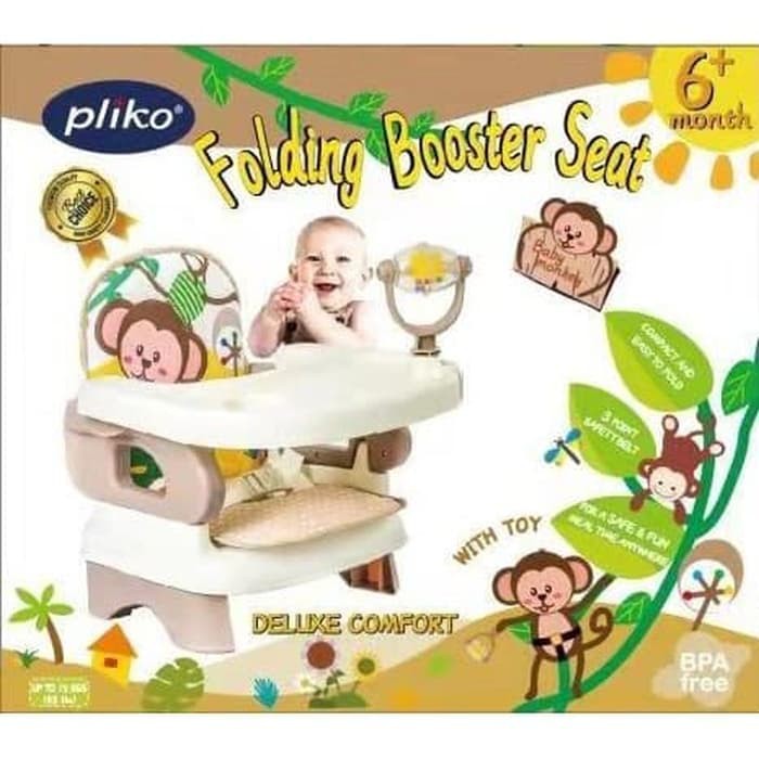 Makassar Promo! Pliko Folding Booster Seat + Toys/ Mainan / Kursi Makan Bayi