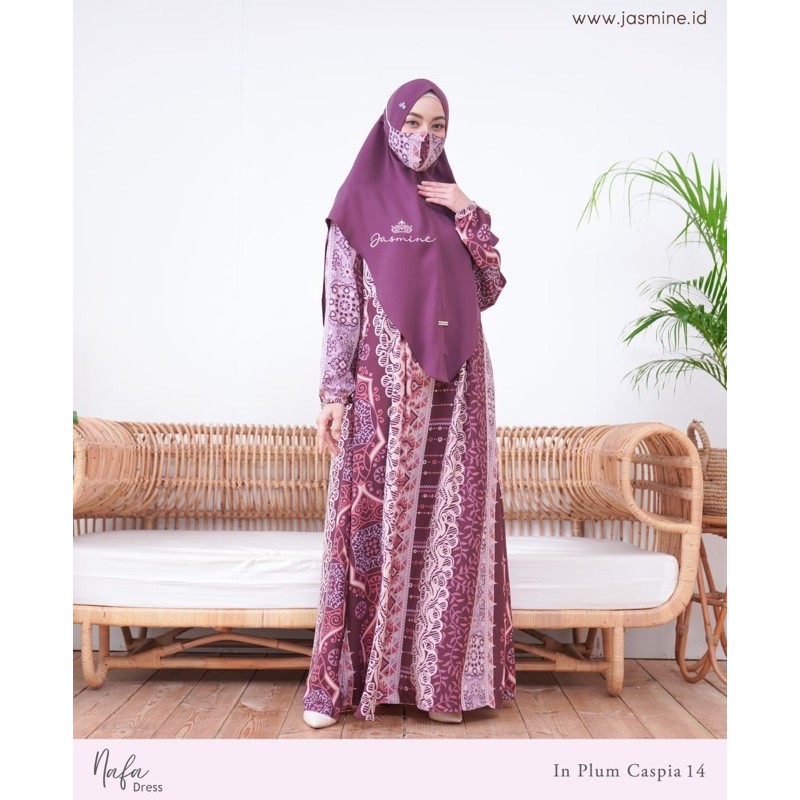Nafa Dress Gamis Motif Batik Modern by Jasmine