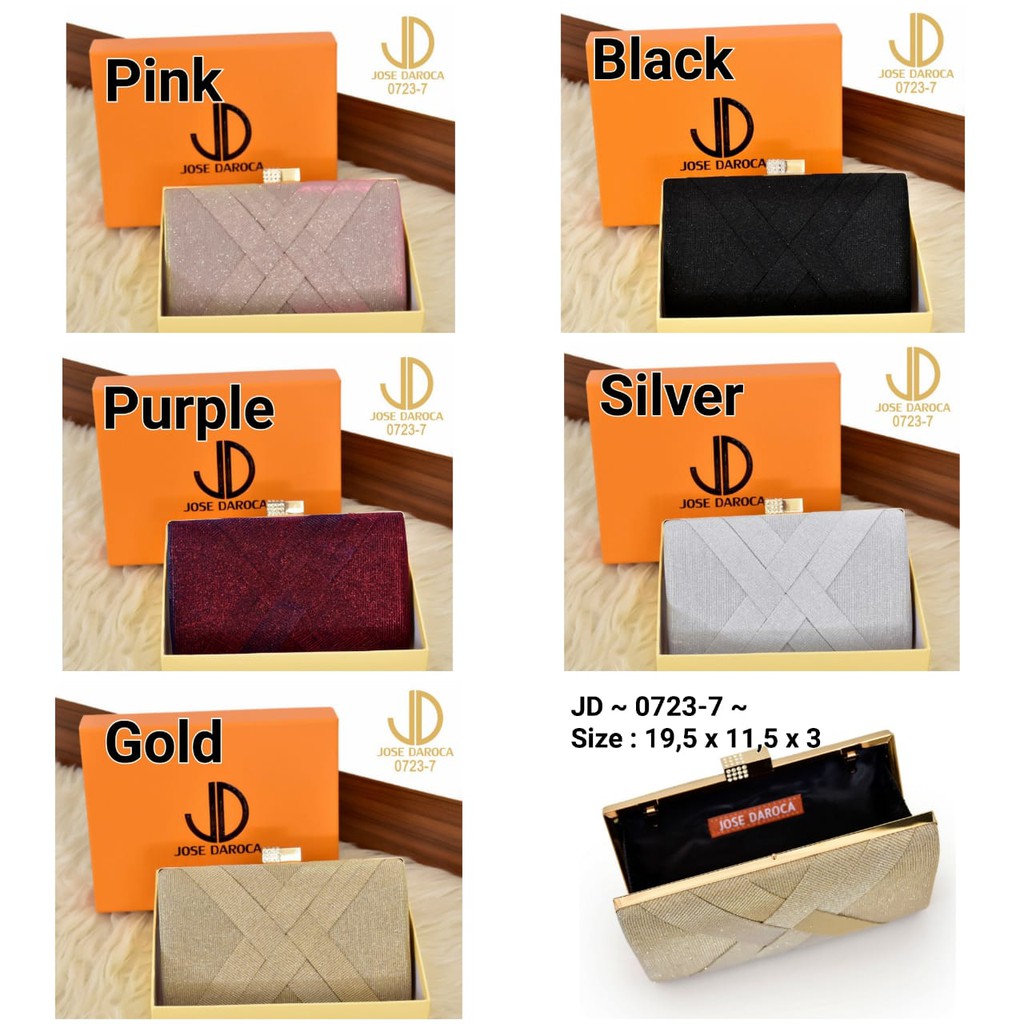 TAS PESTA CLUTCH JOSE DAROCA ~ 0723-7 ~ ORIGINAL