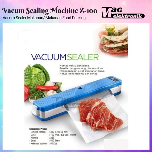 Mesin Vacum Sealer Plastik Vacuum Udara Vakum alat bungkus makanan Vipoo Z-100 Vacum sealer FRESH Makanan Food Packing