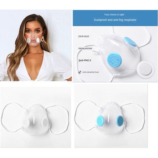 Masker Transparan Masker Bening N95 PM 2 5 with Valve Masker Transparan Masker Bening N95 PM 2 5 with Valve