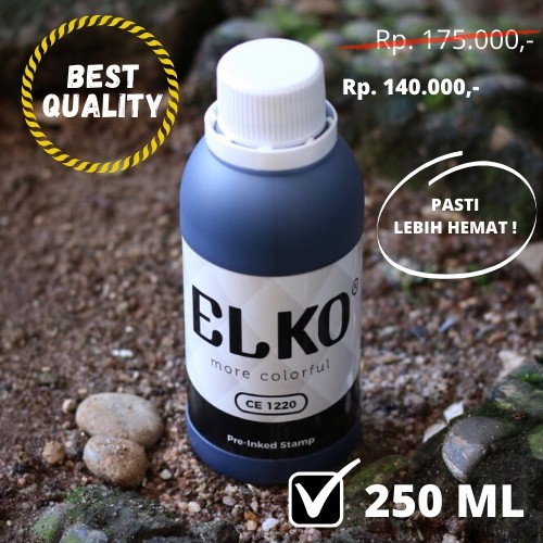 

Tinta Stempel Flash Trodat Otomatis Warna HITAM isi 250 ML ELKO Waterproof