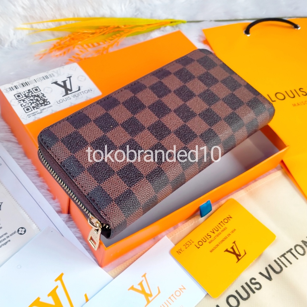 DOMPET PANJANG WANITA L*V RESLETING FREE BOX+PAPERBAG FULLSET