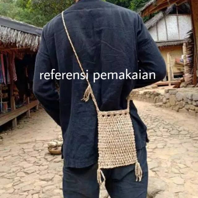 Tas Etnik Koja Kecil Rajut Kulit Kayu Tereup Asli Baduy Handmade