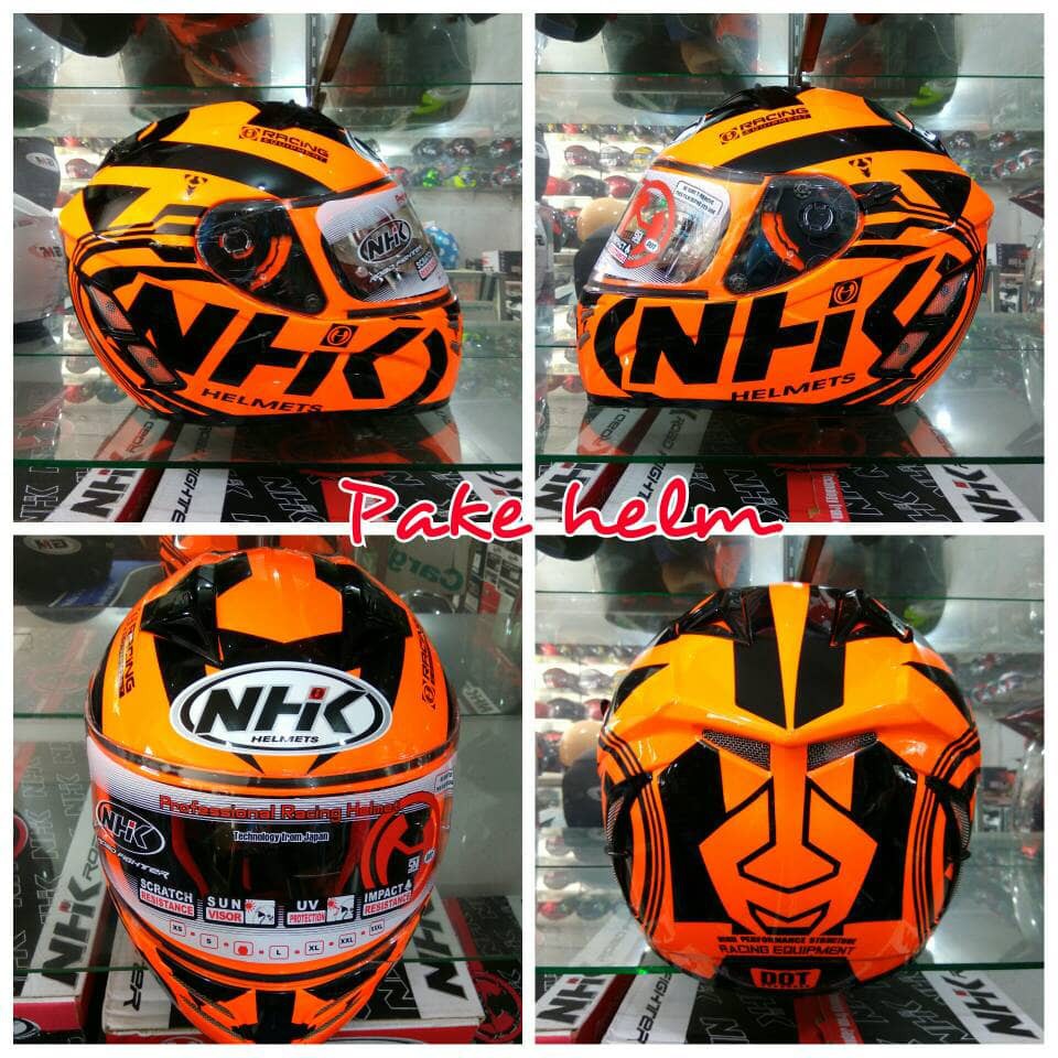 HELM NHK TERMINATOR NHK FULL FACE ROAD ORANGE