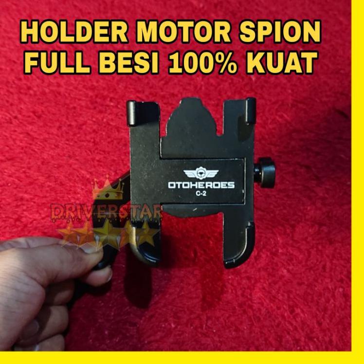 ♗ Holder OTOHEROES Holder Hp Motor Spion Universal Full Besi ♀