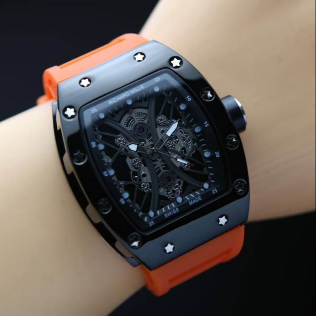 JAM TANGAN PRIA WANITA ORANGE 2733