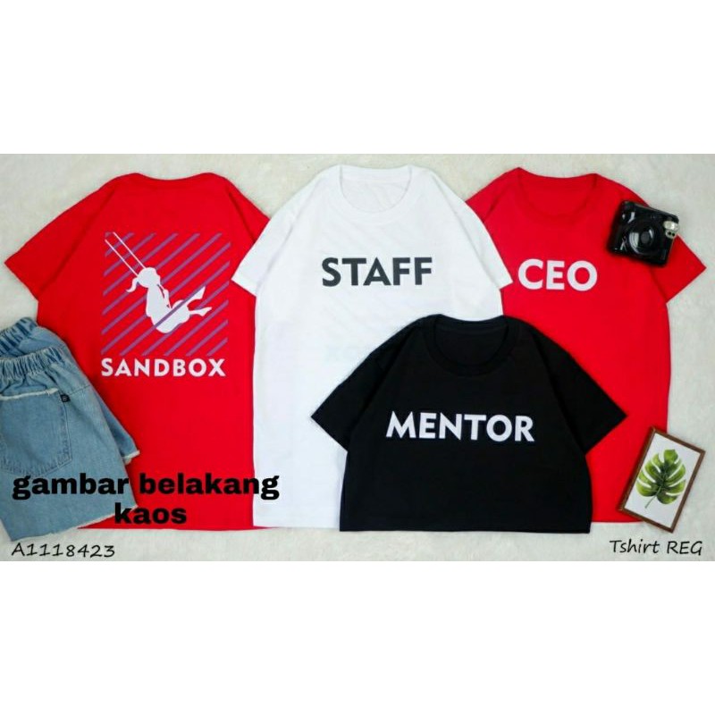 Kaos Tshirt Untuk Unisex Gambar Start Up Sandbox Staff CEO Mentor