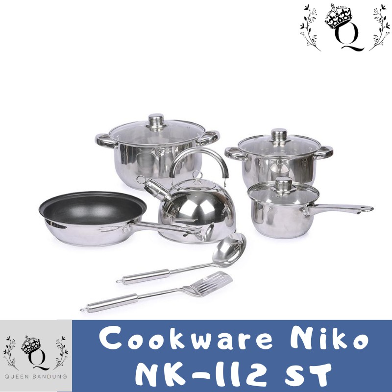 Cookware Set Stainless Stell Niko NK-1112 ST