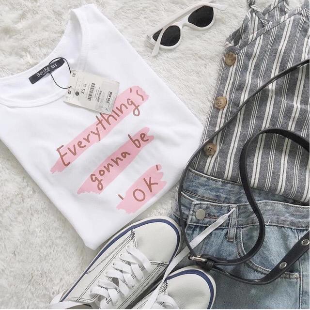 Tshirt Everything OK | Kaos Wanita Everything Gonna Be Ok Tumblr Tee