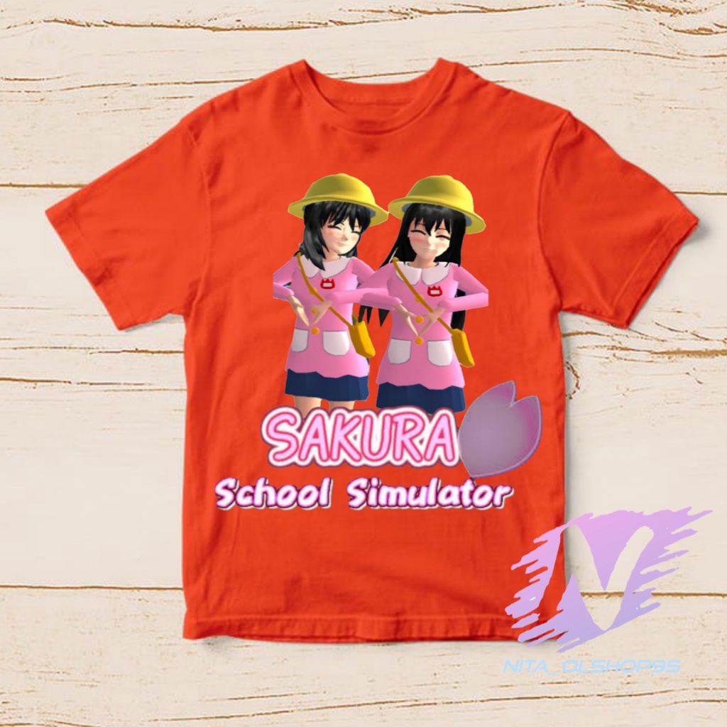 sakura school simulator baju kaos anak