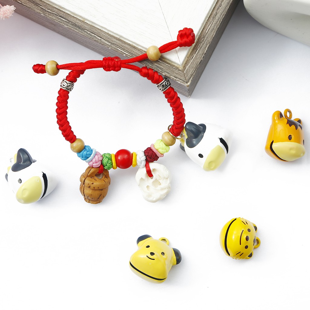 12 Chinese Zodiac Christmas Bells Beads Jingle Bells Christmas Party Decoration DIY Crafts