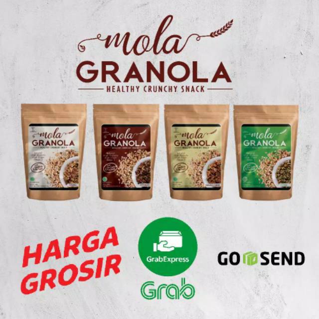Jual HEALTHY GRANOLA MOLA 100gr BERBAGAI RASA HARGA MURAH Indonesia