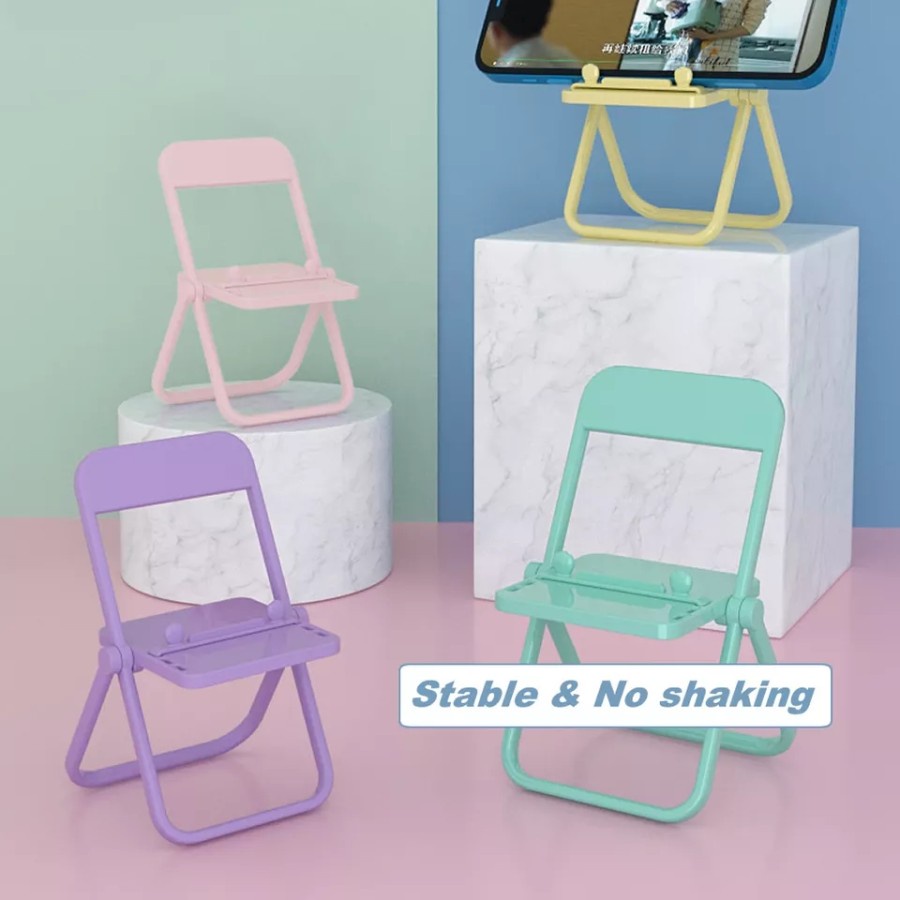 NA-Holder Hp Model Kursi Lipat Mini Smartphone Macaron Stand HP D53