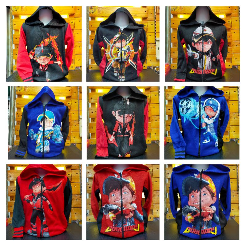 Jaket Anak Laki Laki Boboiboy Bahan Fleece/Kids Jacket/Jaket Boboiboy Anak Laki-laki/Jaket Boboiboy/