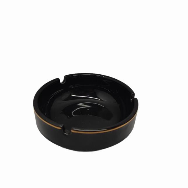 ASBAK KERAMIK LIST EMAS/ ASBAK 10CM/ ASBALK KERAMIK/ ASBAK CANTIK