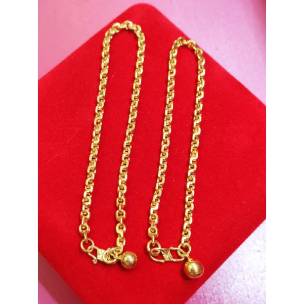 GELANG TANGAN RANTE NORI POLOS/RANTE MEDAN PERAK 925 LAPIS EMAS 24K WARNA GOLD