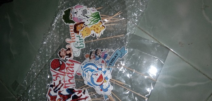 Topper Cake/cupcake, Hiasan Kue Ulang Tahun, Motif Spiderman