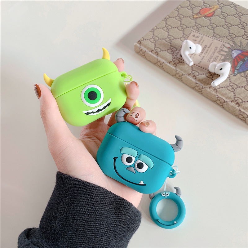 Casing Soft Case Silikon Motif Kartun Monster 3d Untuk Airpods I13 Pro